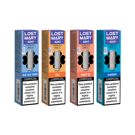 Lost Mary 4 in 1 Prefilled Pods 1200 Puffs 20mg